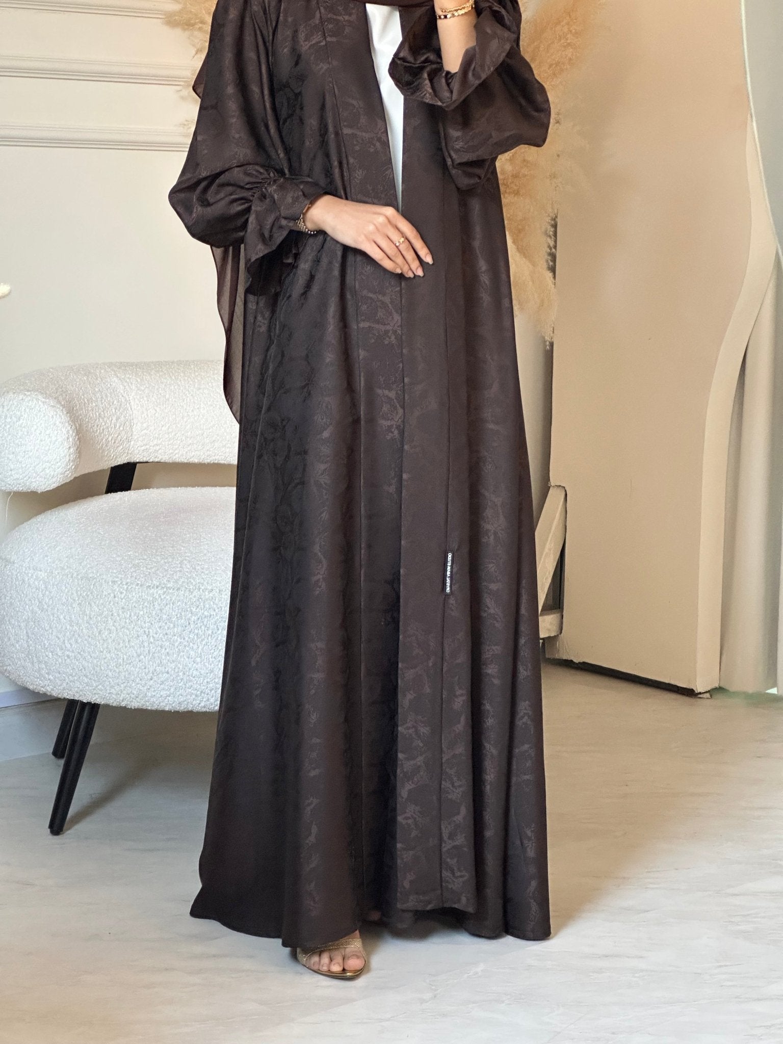 C 0840 - 02 Brown Printed Abaya
