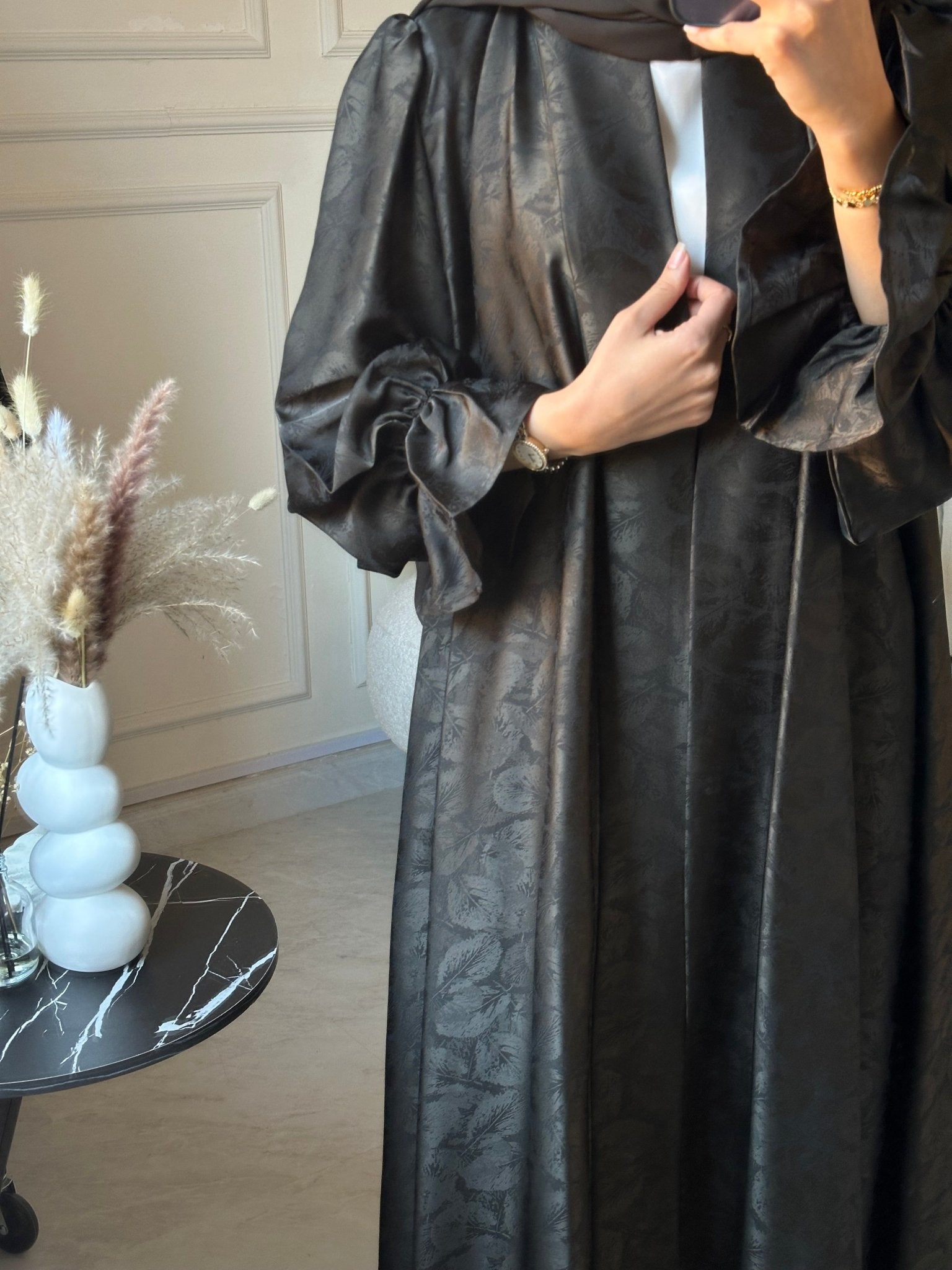 C 0840 - 03 Green Printed Abaya