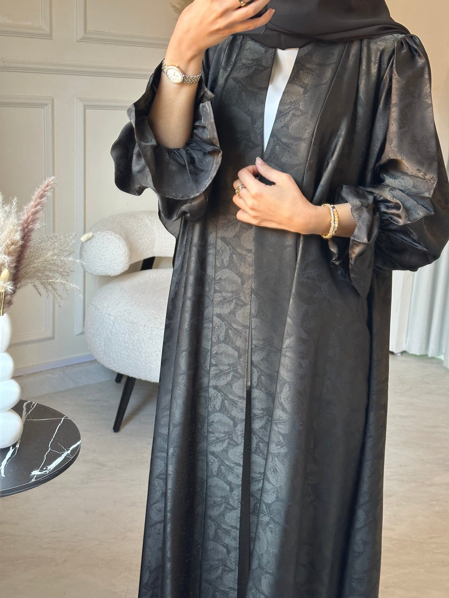 C 0840 - 03 Green Printed Abaya