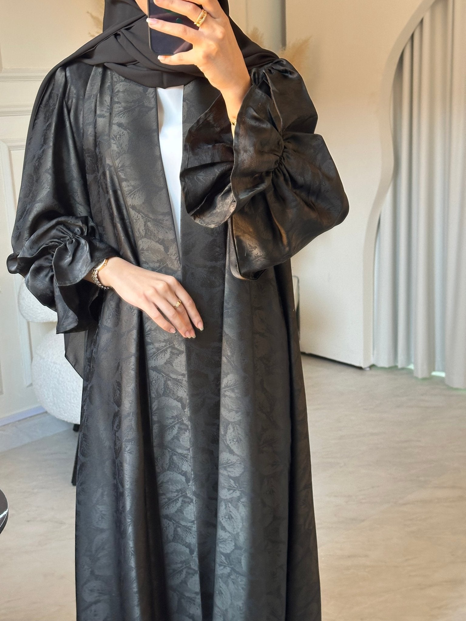 C 0840 - 03 Green Printed Abaya