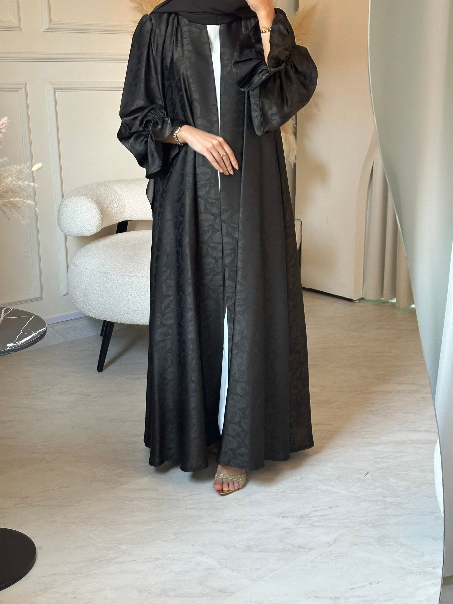 C 0840 - 03 Green Printed Abaya