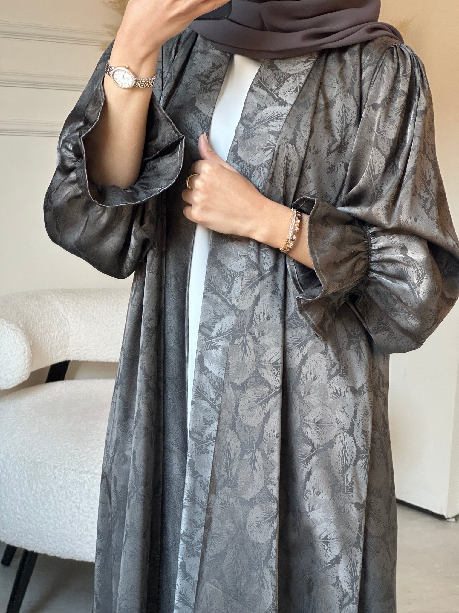 C 0840 - 05 Olive Printed Abaya