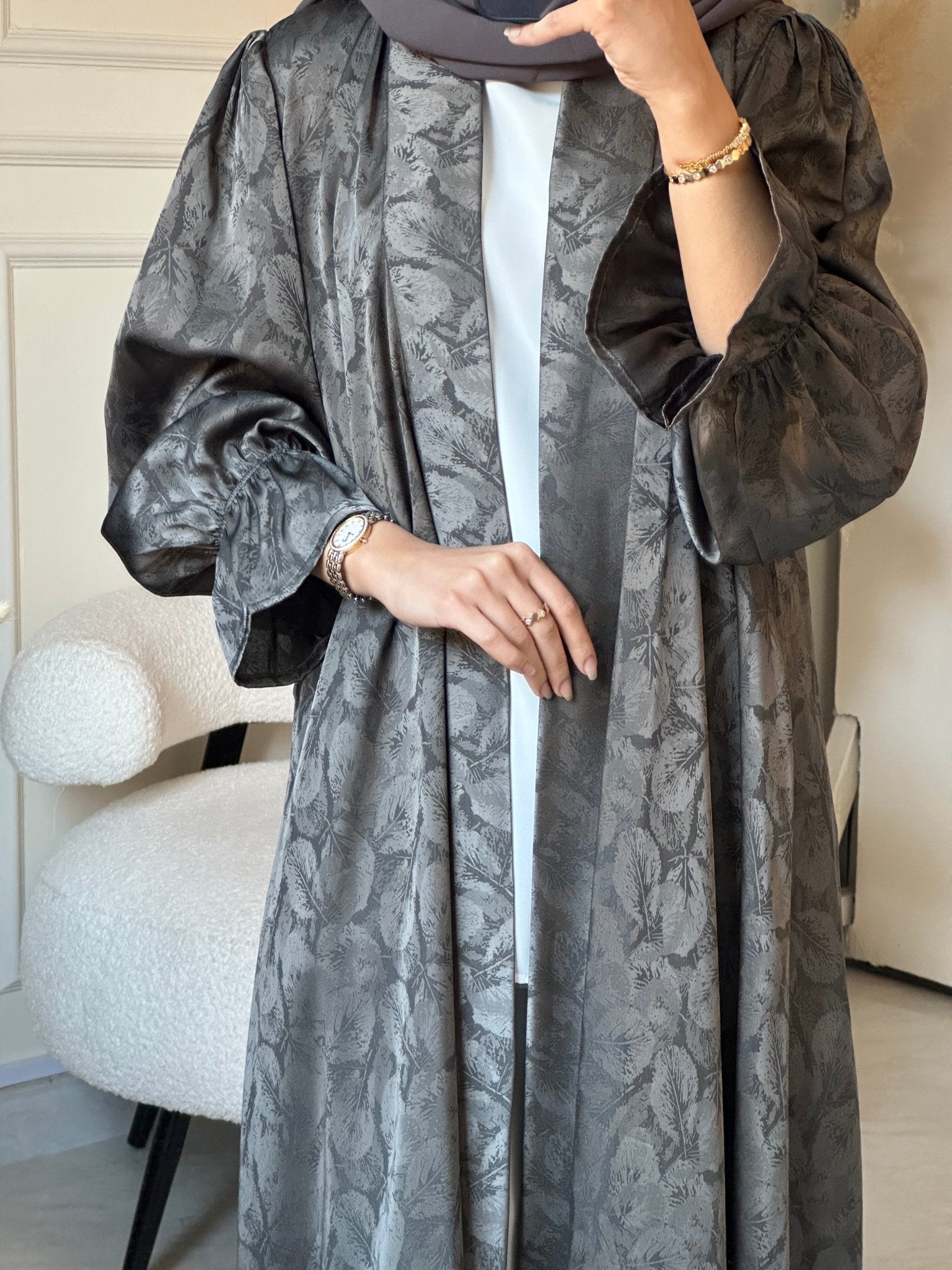 C 0840 - 05 Olive Printed Abaya