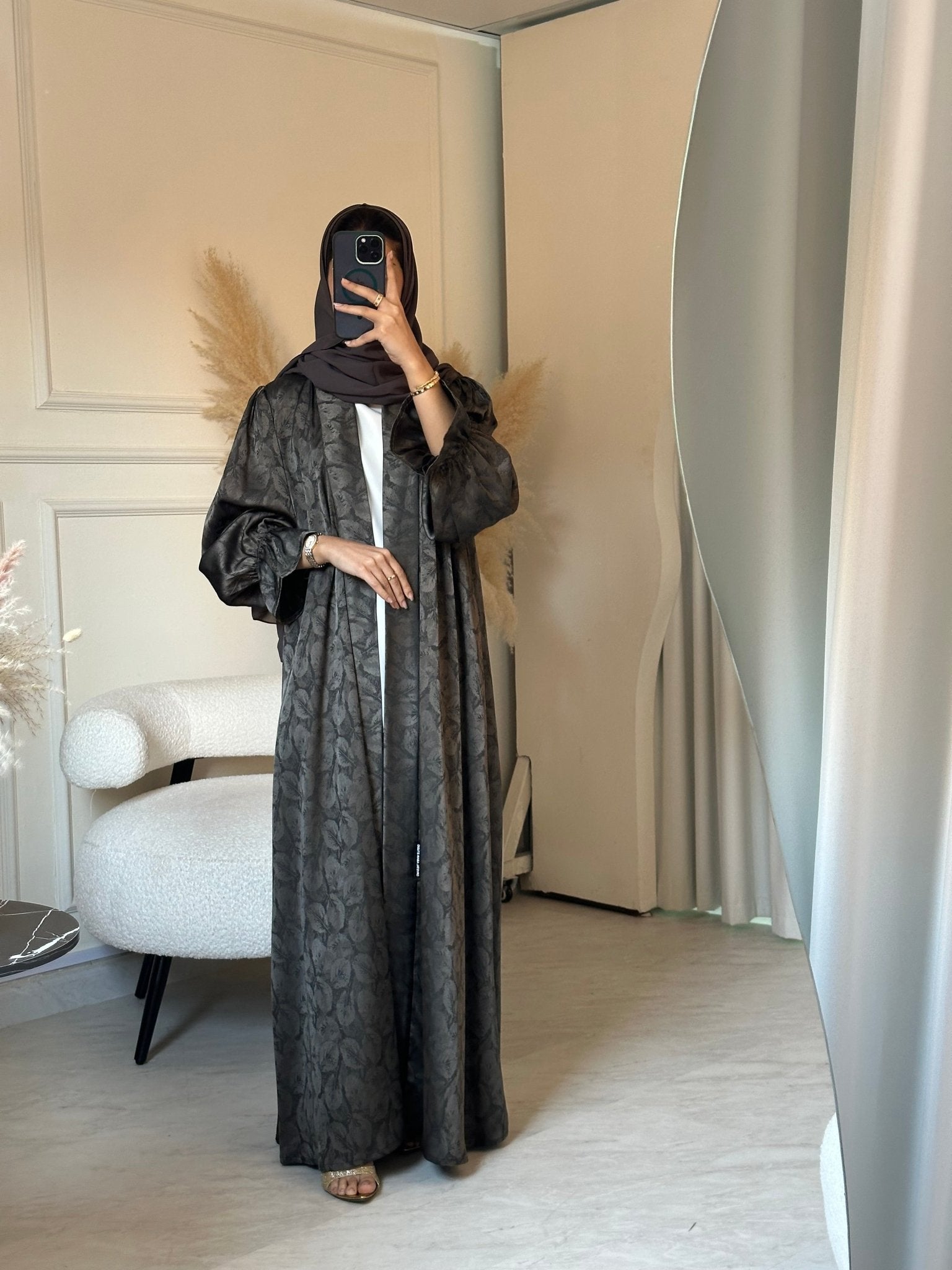 C 0840 - 05 Olive Printed Abaya