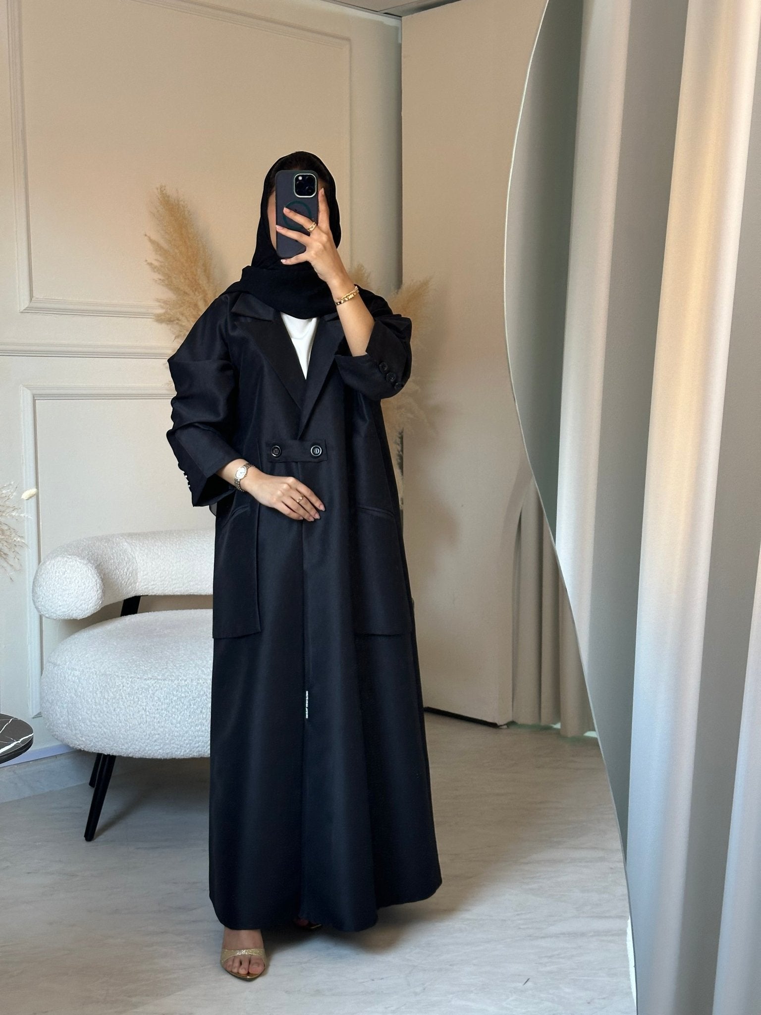 C 0842 Black Coat Abaya