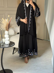 C 0847 Black Embroidered Abaya