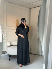 C 0850 Black Coat Abaya