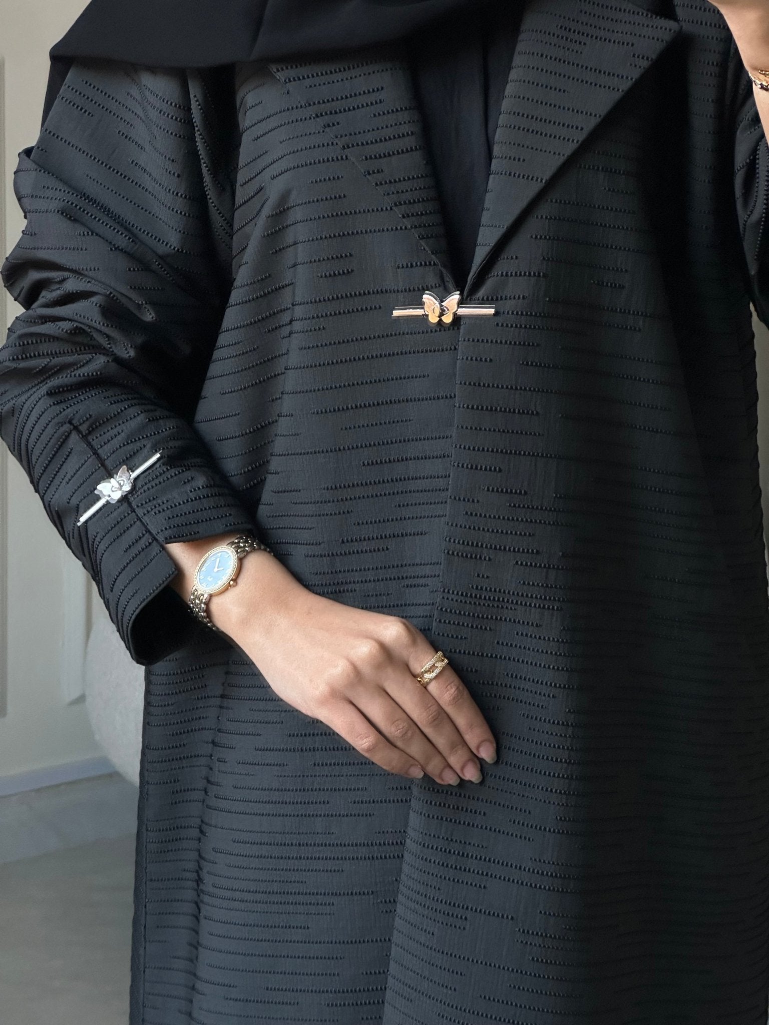 C 0850 Black Coat Abaya
