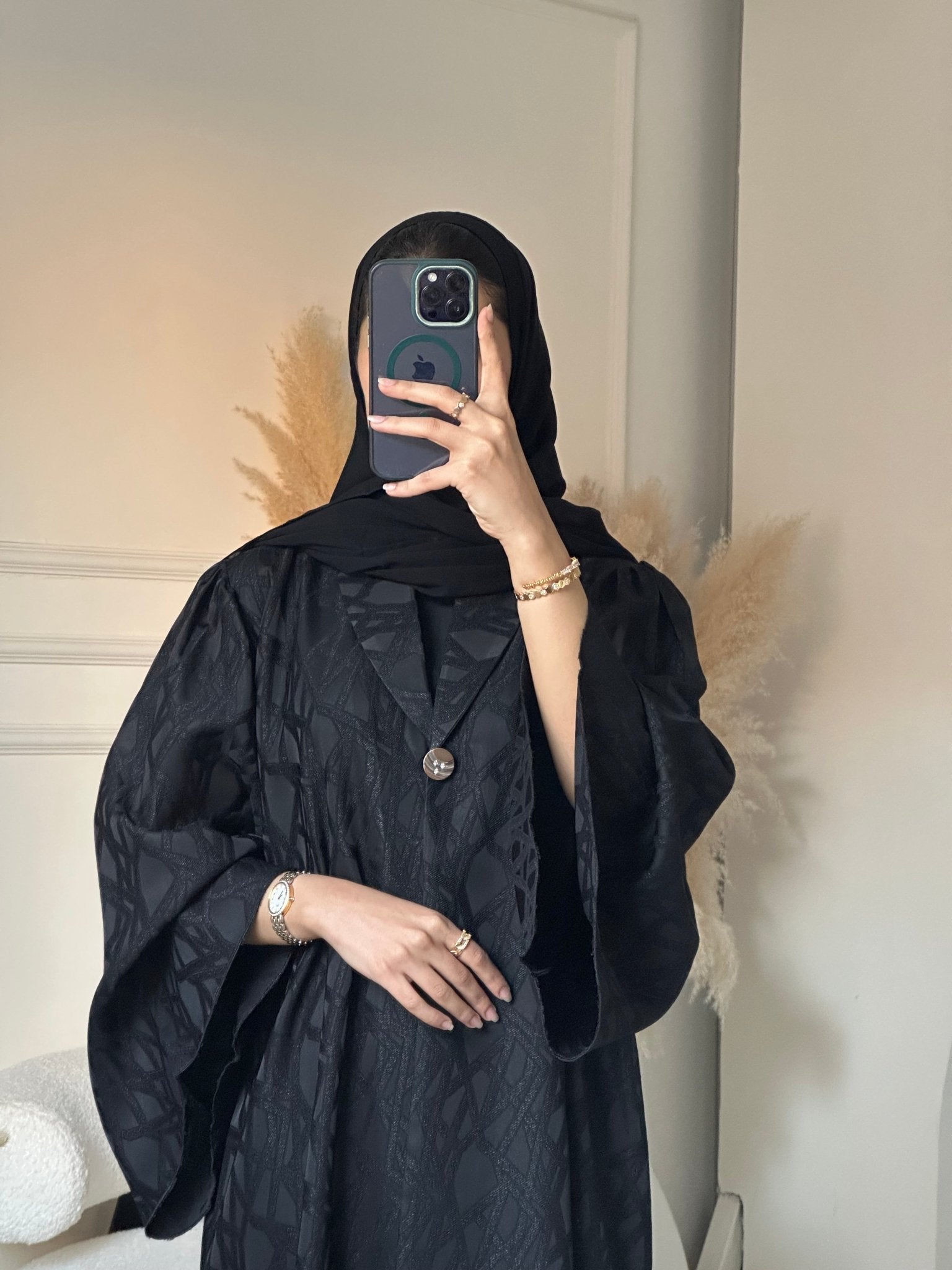 C 0852 Black Coat Abaya
