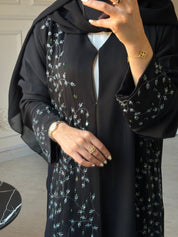 C 0853 Black Beaded Abaya