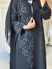 C 0853 Black Beaded Abaya