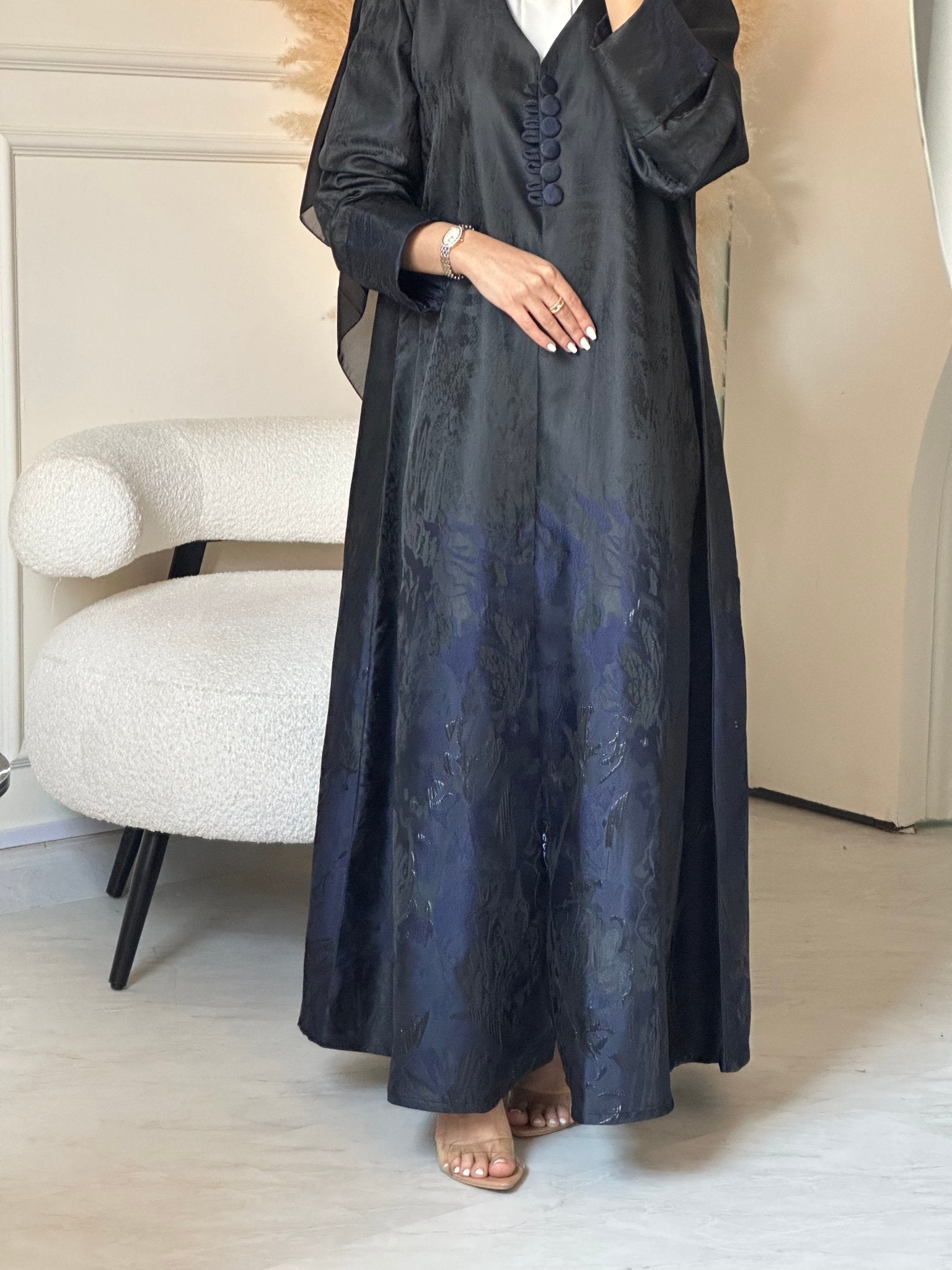 C 0855 - 05 Navy Blue Kloosh Abaya