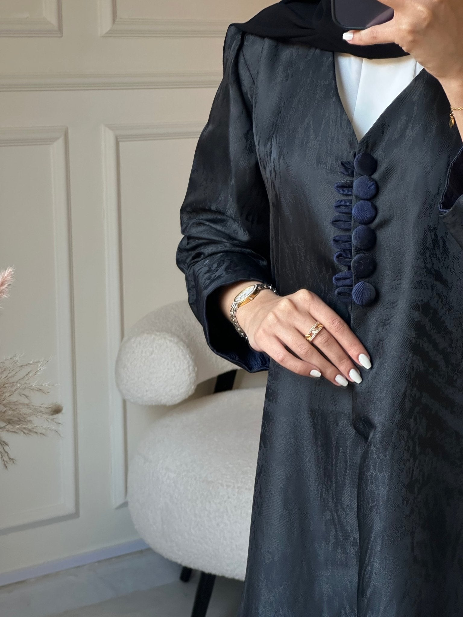 C 0855 - 05 Navy Blue Kloosh Abaya