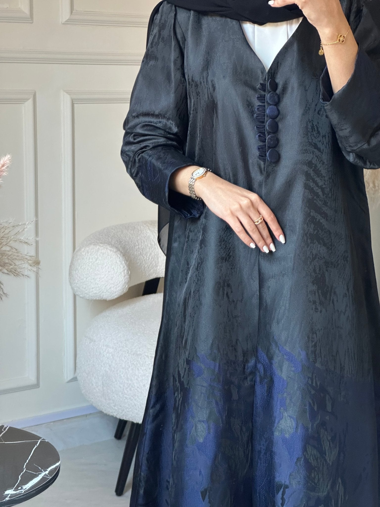 C 0855 - 05 Navy Blue Kloosh Abaya