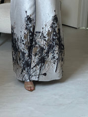 C 0856 - 01 Brown Printed Abaya