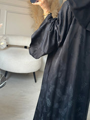C 0859 Black Printed Kloosh Abaya