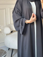 C 0861 Black Beaded Abaya