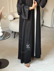 C 0861 Black Beaded Abaya