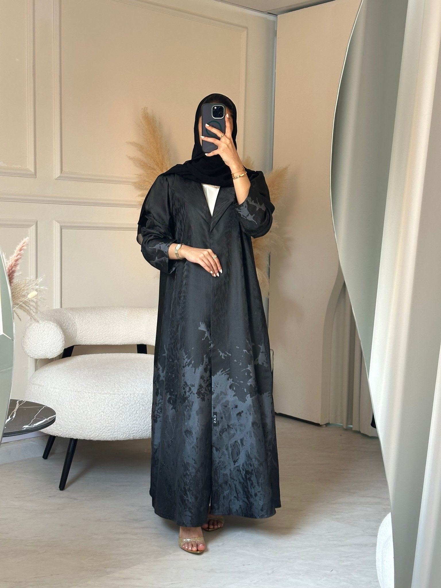 C 0863 - 03 Grey Coat Abaya