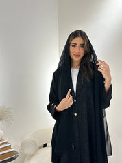 C 0864 Black Coat Abaya