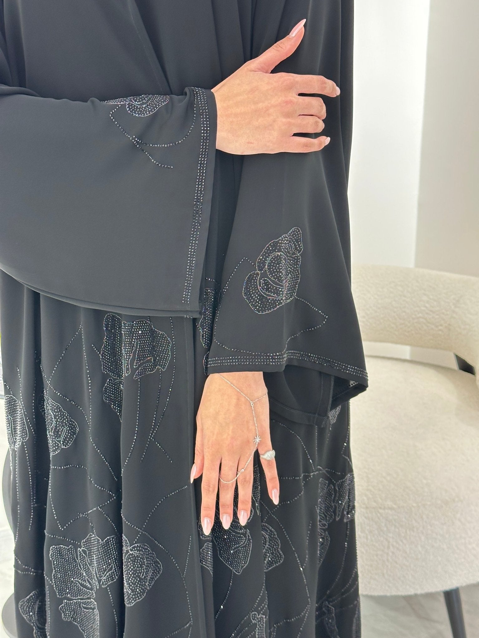 C 0873 Black Eid Abaya