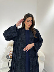 C 0874 - 01 Premium Blue Printed Abaya Set