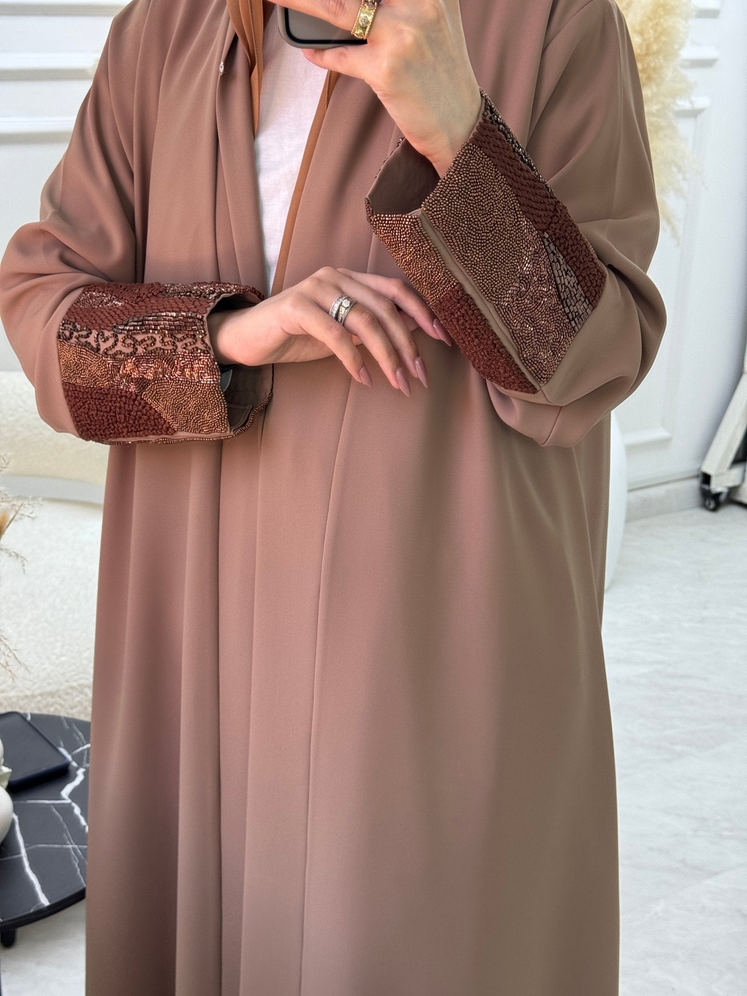 C 0875 - 04 Brown Eid Abaya