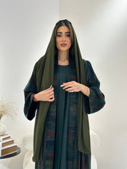 C 0877 - 01 Premium Green Abaya Set