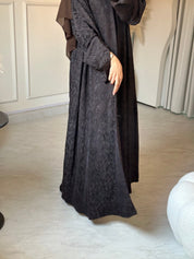 C 0879 Brown Printed Abaya