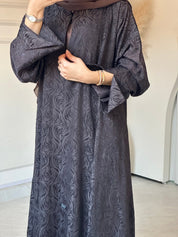 C 0879 Brown Printed Abaya
