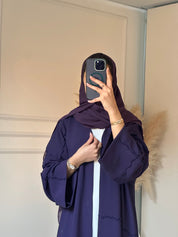C 0882 Dark Purple Abaya