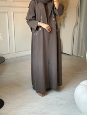 C 0883 Brown Coat Abaya
