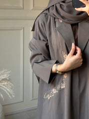 C 0883 Brown Coat Abaya