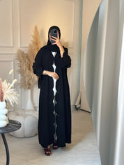 C 0887 Black Beaded Abaya