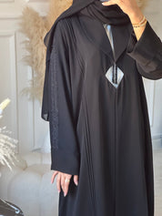 C 0888 Black Beaded Abaya