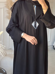 C 0888 Black Beaded Abaya