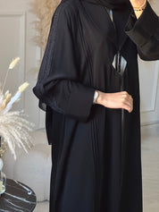 C 0888 Black Beaded Abaya