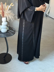 C 0893 Black Lace Abaya