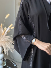 C 0893 Black Lace Abaya