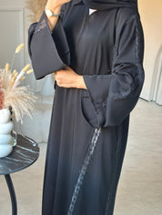 C 0893 Black Lace Abaya