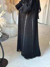 C 0893 Black Lace Abaya