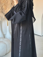 C 0893 Black Lace Abaya