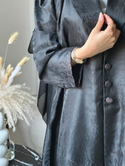 C 0895 - 02 Brown Jacquard Abaya