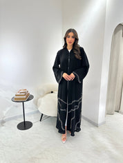C 0902 Black Beaded Abaya