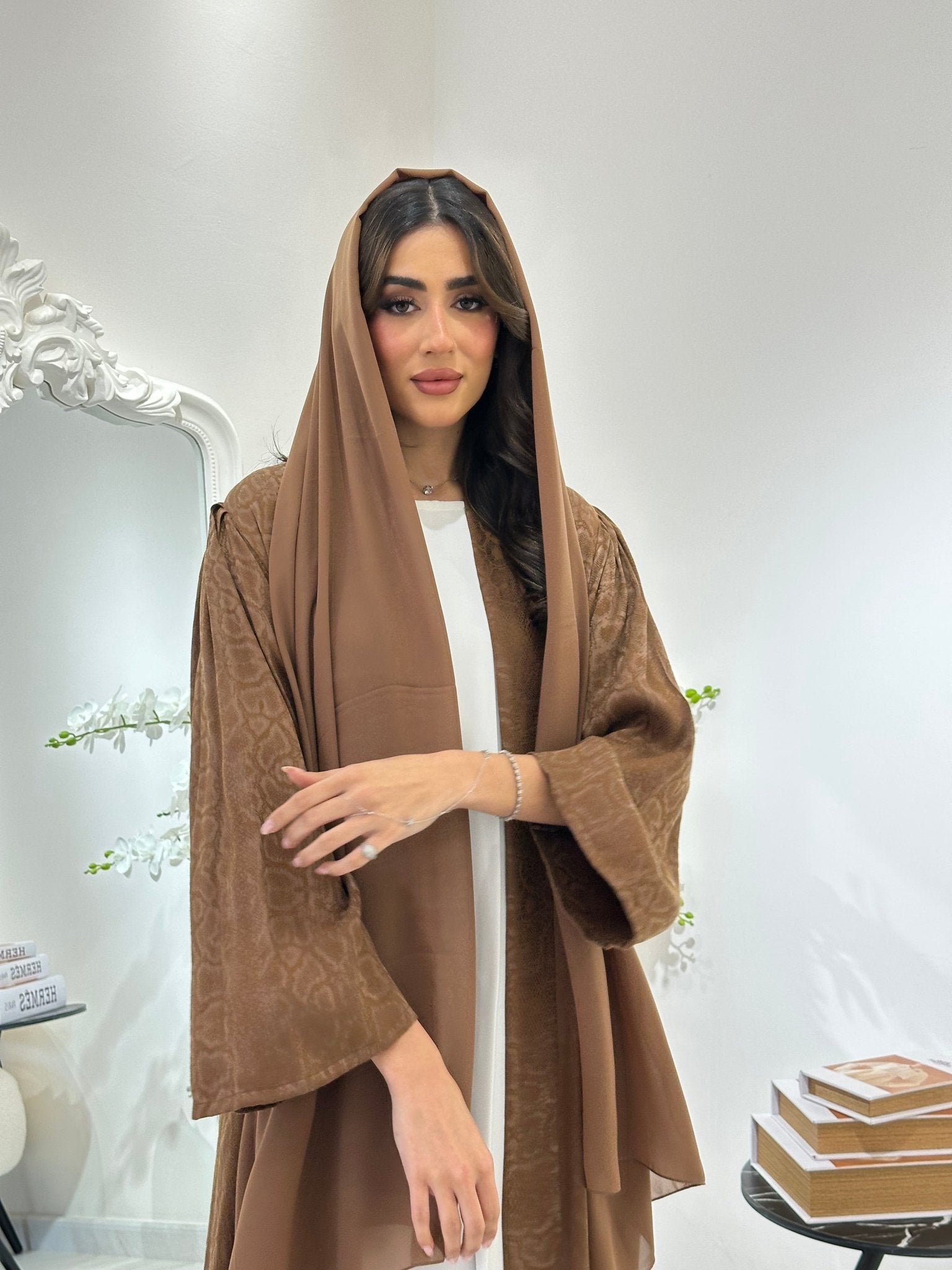 C 0913 Brown Eid Abaya