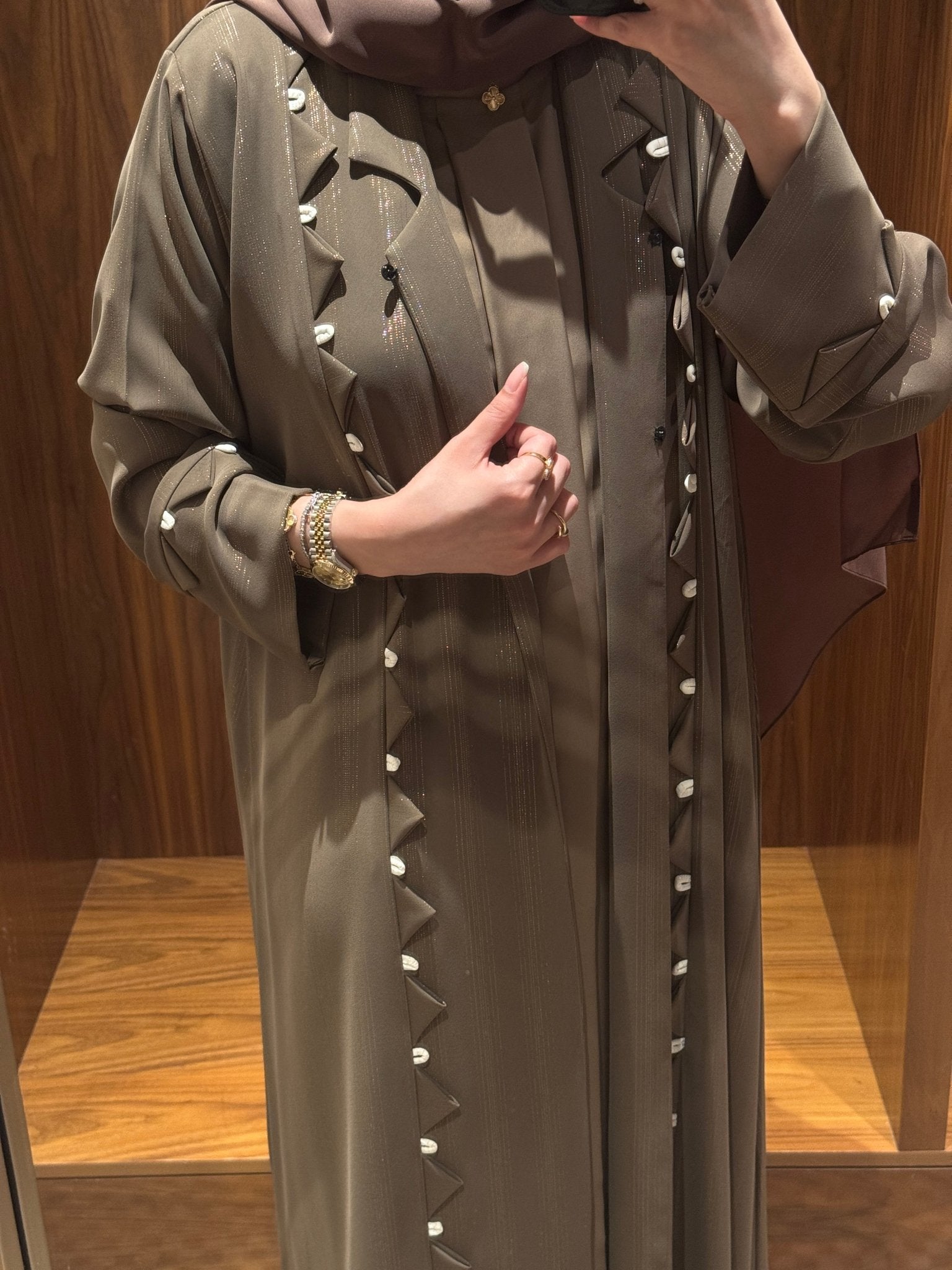 C 0920 Brown Coat Abaya
