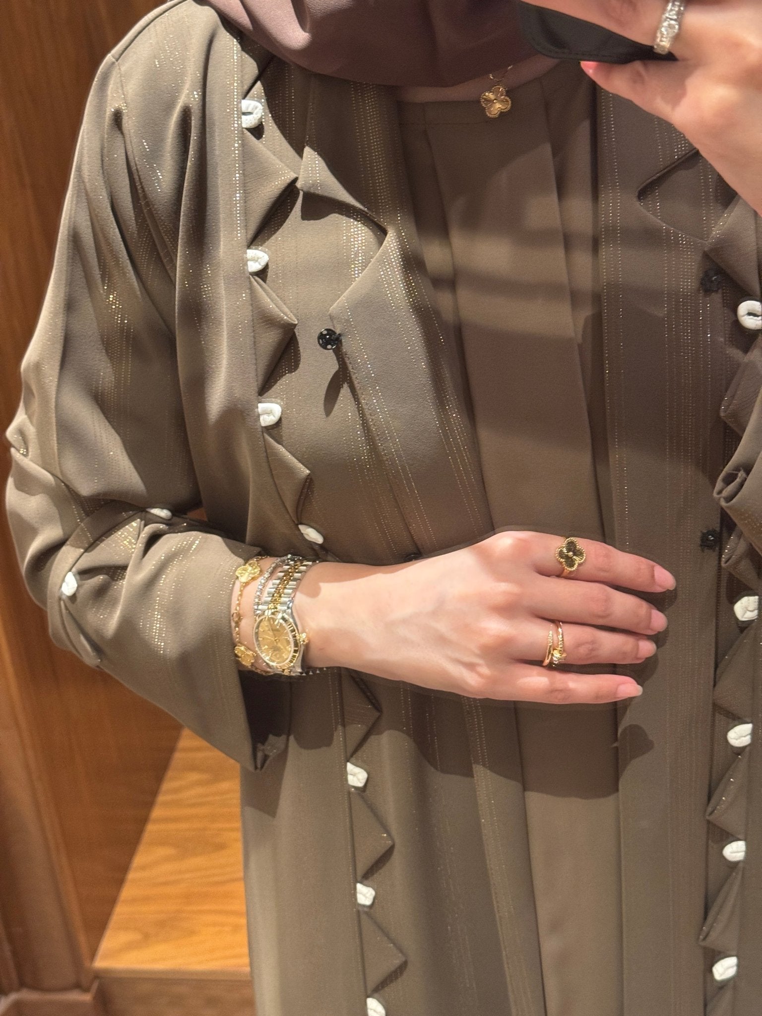 C 0920 Brown Coat Abaya