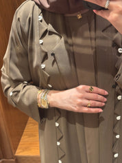 C 0920 Brown Coat Abaya