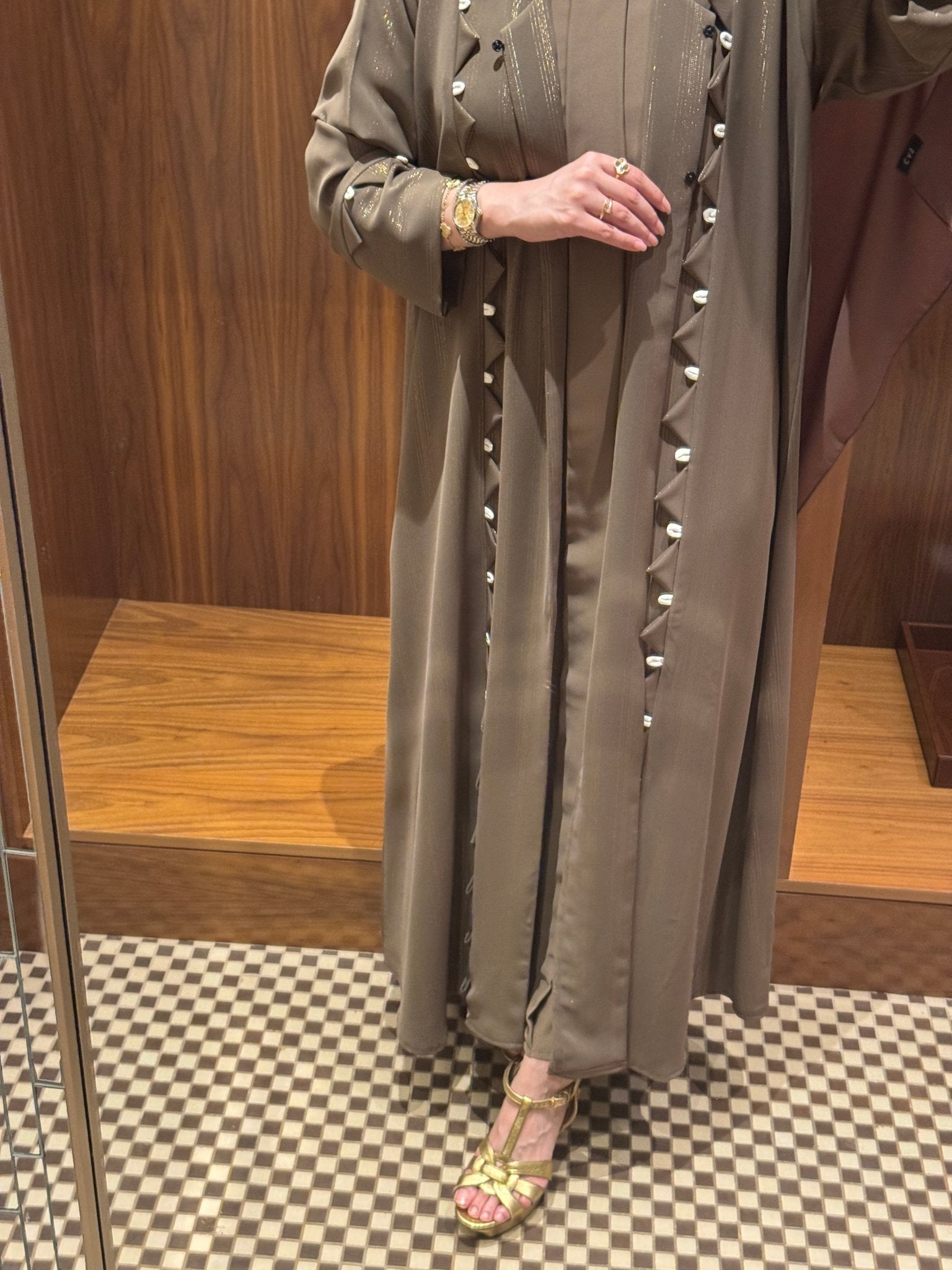 C 0920 Brown Coat Abaya