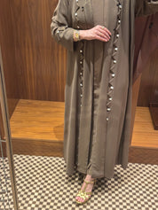 C 0920 Brown Coat Abaya